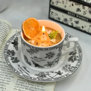 Vintage Floral Teacup Aromatherapy Candle