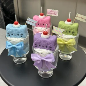 Cute Kitty Cake Cup Scented Candle